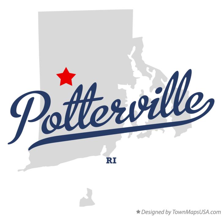 Map of Potterville Rhode Island RI