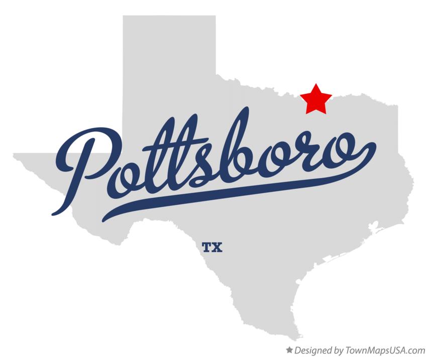 Map of Pottsboro Texas TX