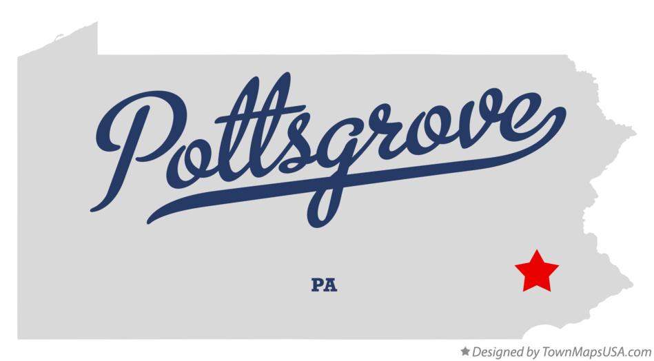 Map of Pottsgrove Pennsylvania PA