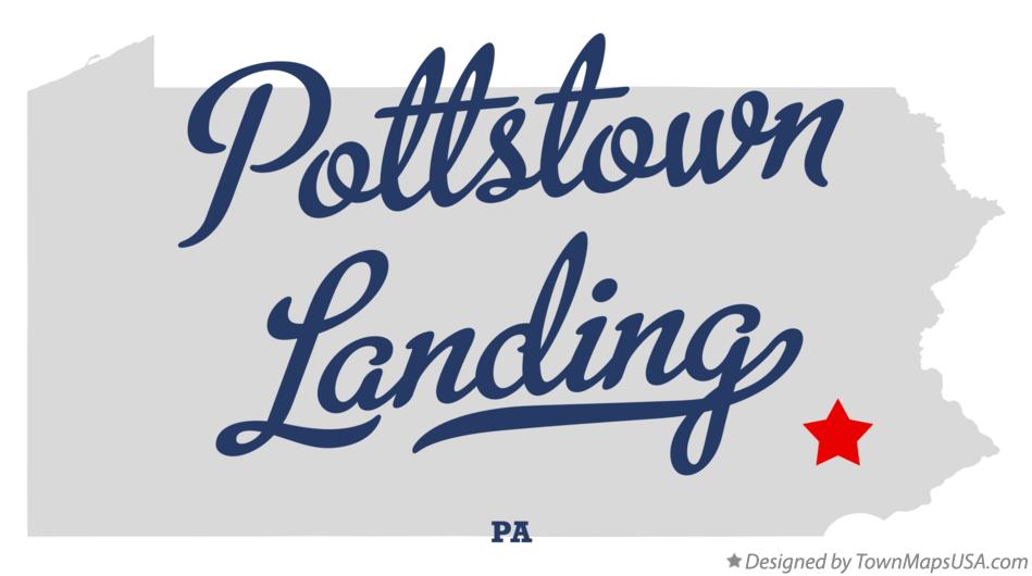 Map of Pottstown Landing Pennsylvania PA
