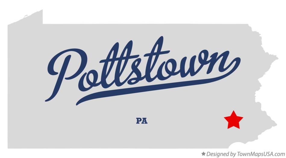 Map of Pottstown Pennsylvania PA