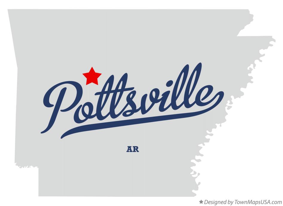 Map of Pottsville Arkansas AR