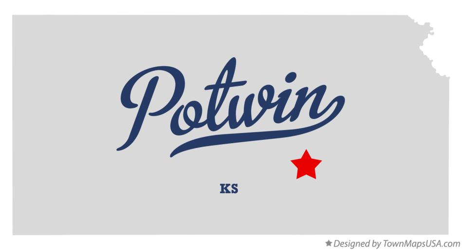 Map of Potwin Kansas KS