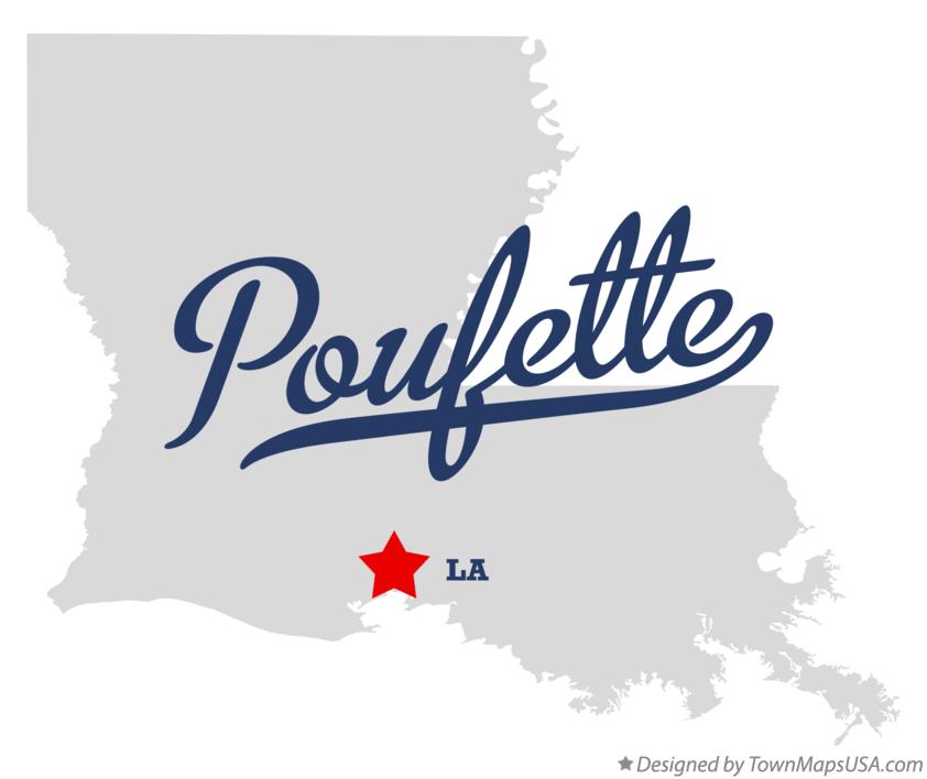 Map of Poufette Louisiana LA
