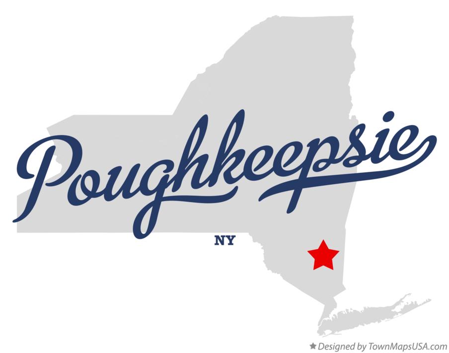 Map of Poughkeepsie New York NY