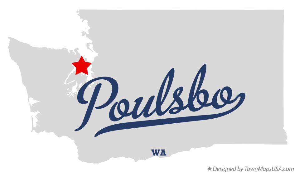 Map of Poulsbo Washington WA