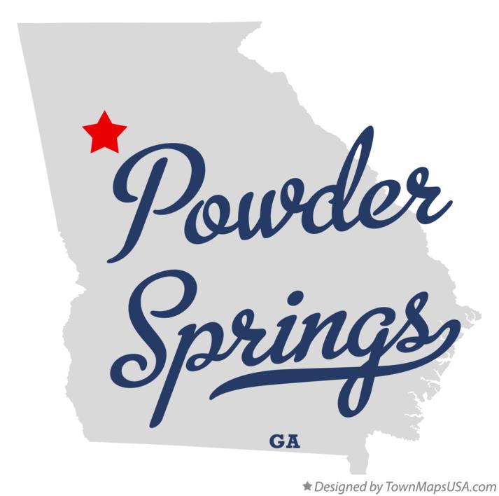 Map of Powder Springs Georgia GA