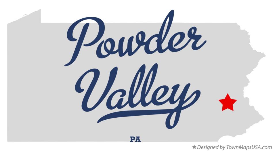 Map of Powder Valley Pennsylvania PA