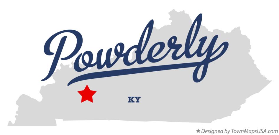 Map of Powderly Kentucky KY