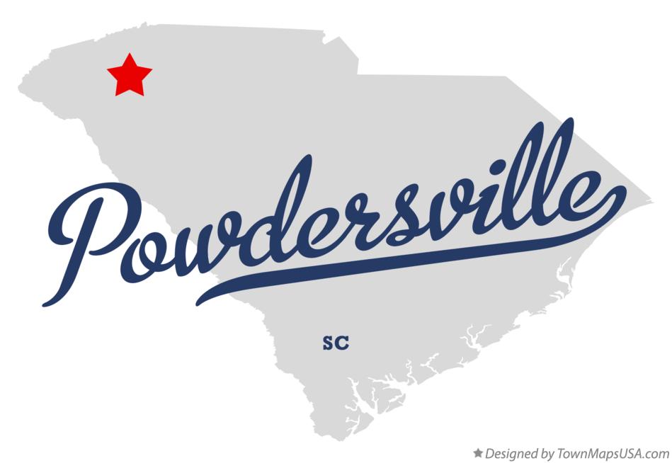 Map of Powdersville South Carolina SC