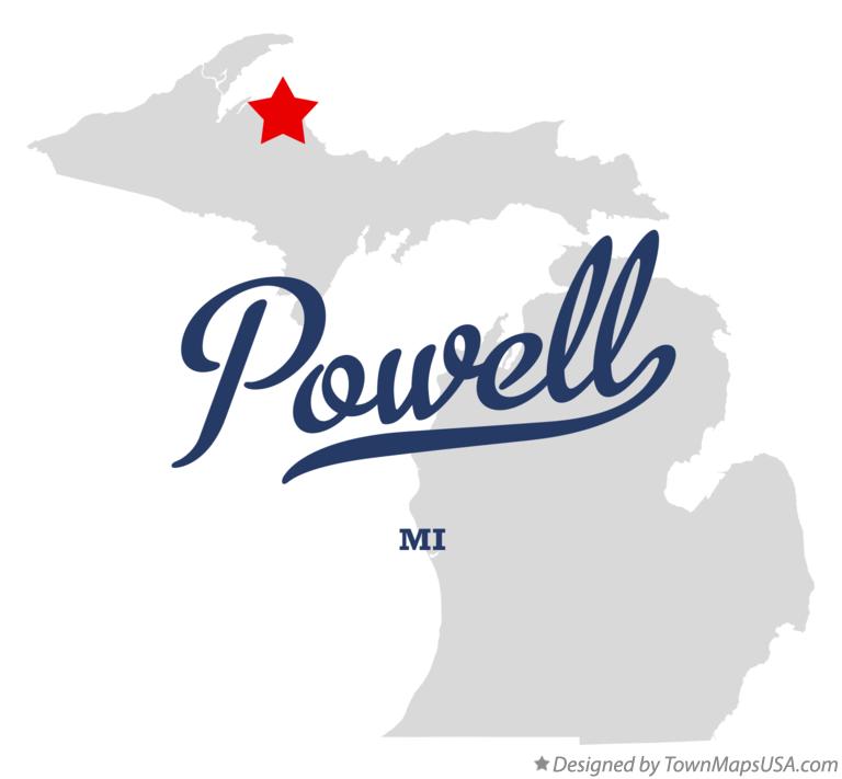 Map of Powell Michigan MI
