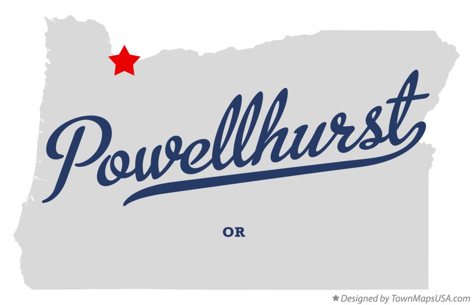 Map of Powellhurst Oregon OR