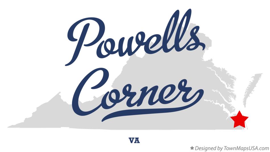 Map of Powells Corner Virginia VA