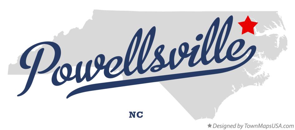 Map of Powellsville North Carolina NC