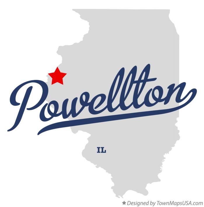 Map of Powellton Illinois IL