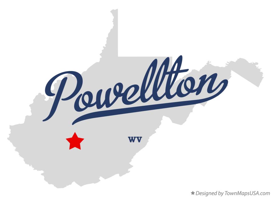 Map of Powellton West Virginia WV