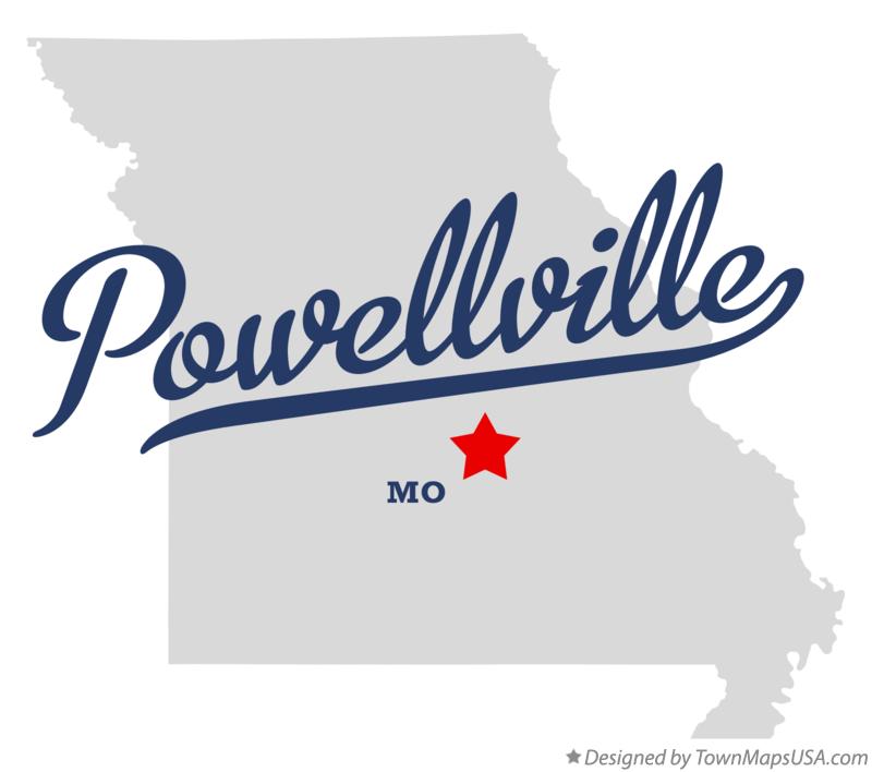 Map of Powellville Missouri MO