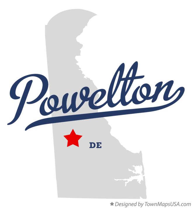 Map of Powelton Delaware DE