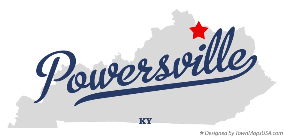 Map of Powersville Kentucky KY
