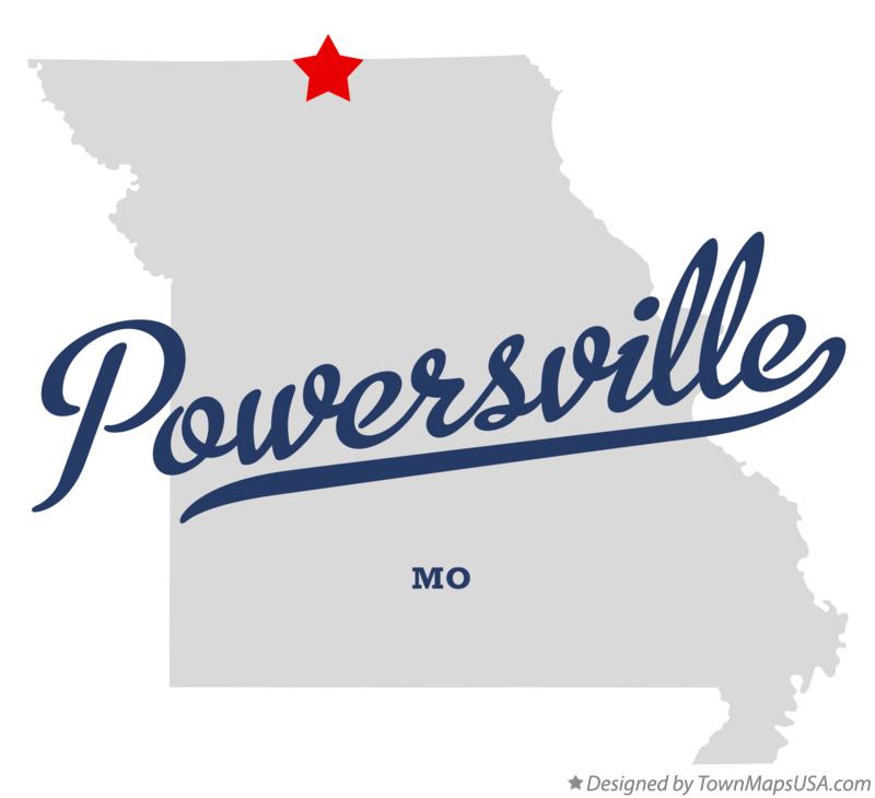Map of Powersville Missouri MO