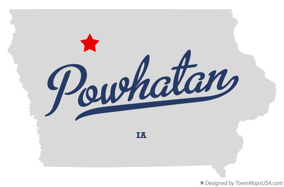 Map of Powhatan Iowa IA