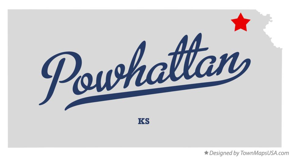 Map of Powhattan Kansas KS