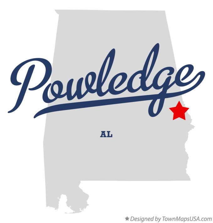 Map of Powledge Alabama AL