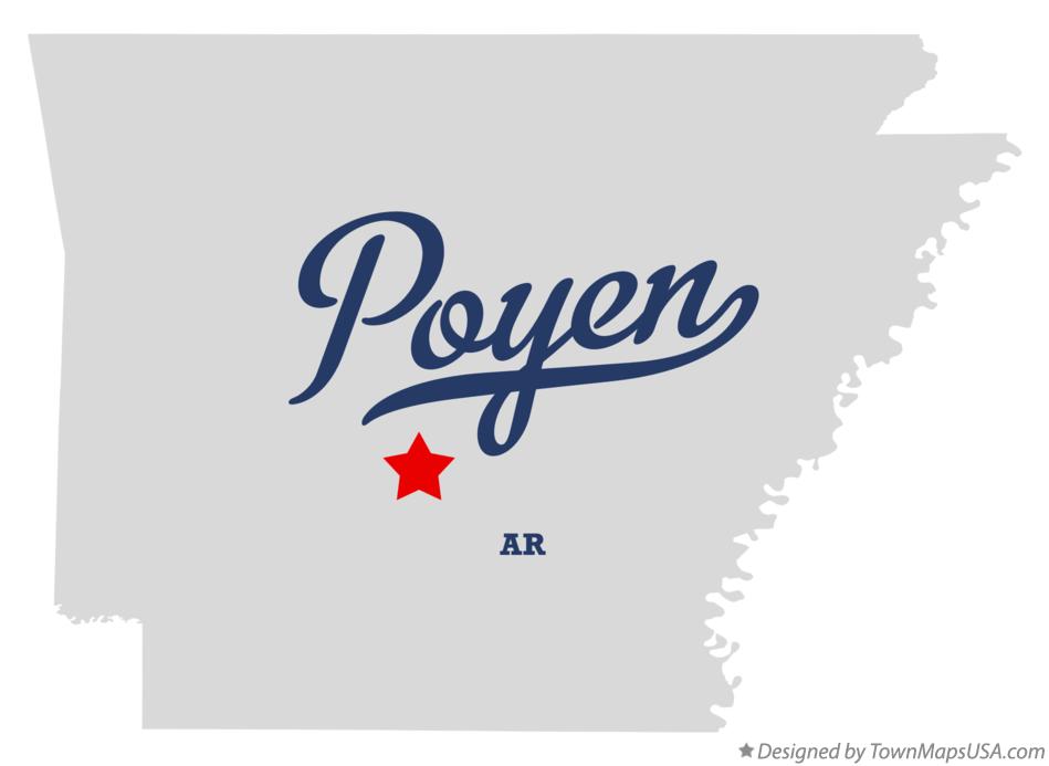 Map of Poyen Arkansas AR