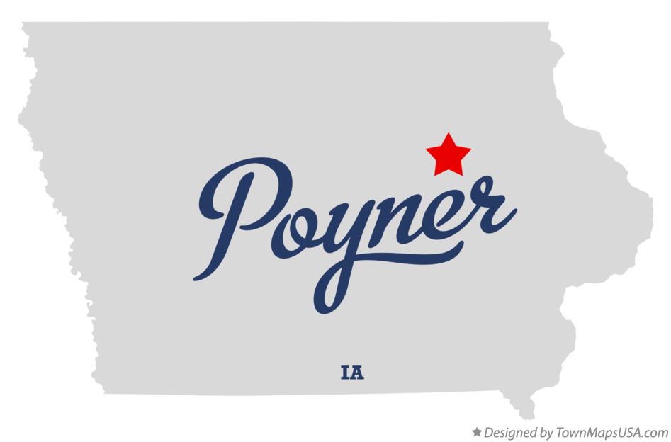 Map of Poyner Iowa IA