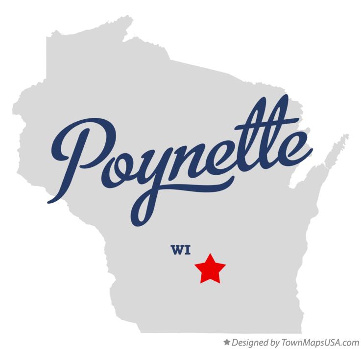 Map of Poynette Wisconsin WI