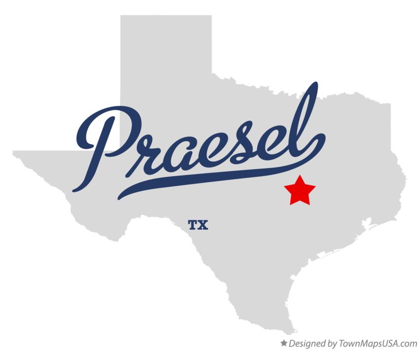 Map of Praesel Texas TX