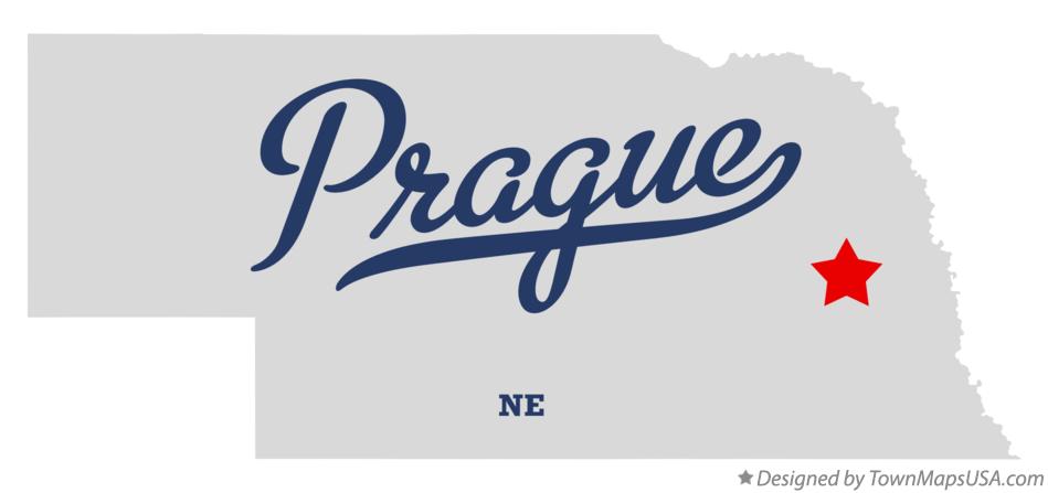 Map of Prague Nebraska NE