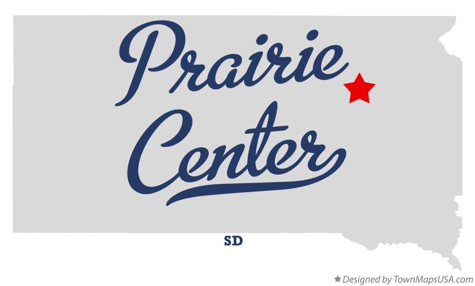 Map of Prairie Center South Dakota SD