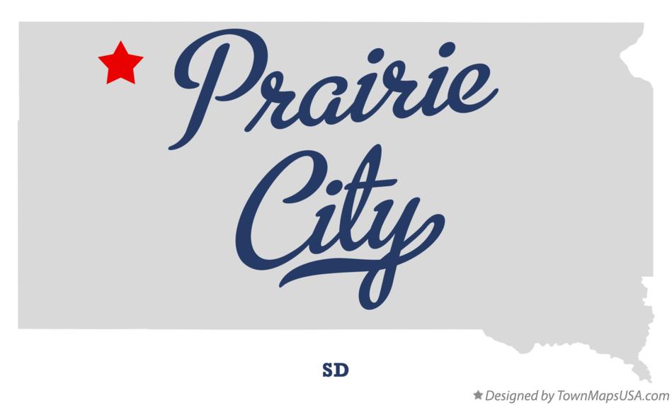 Map of Prairie City South Dakota SD