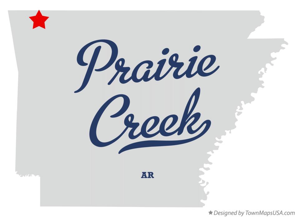 Map of Prairie Creek Arkansas AR