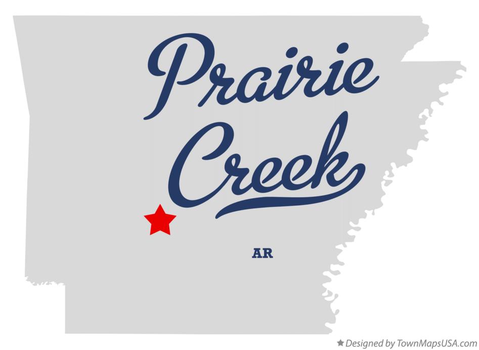 Map of Prairie Creek Arkansas AR