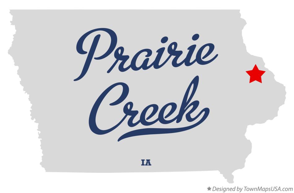 Map of Prairie Creek Iowa IA