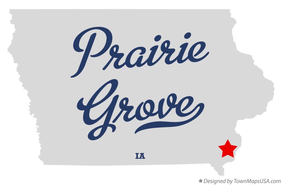 Map of Prairie Grove Iowa IA
