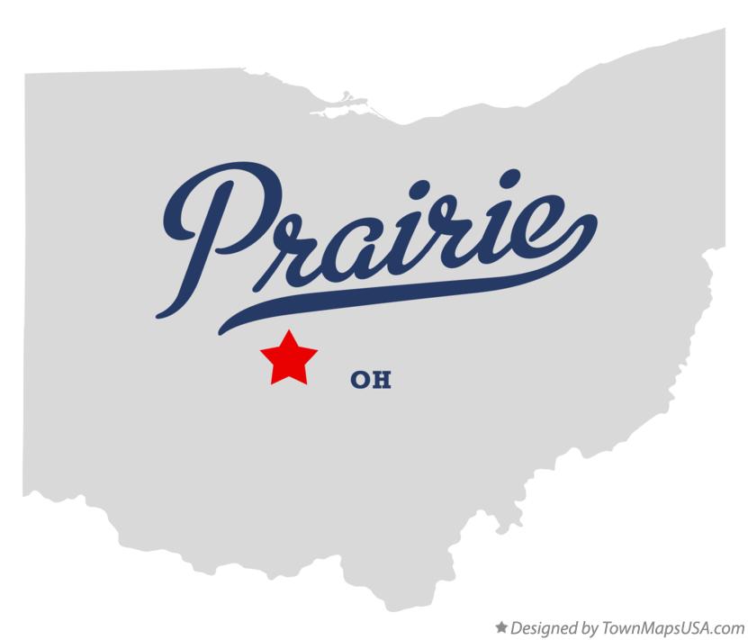 Map of Prairie Ohio OH