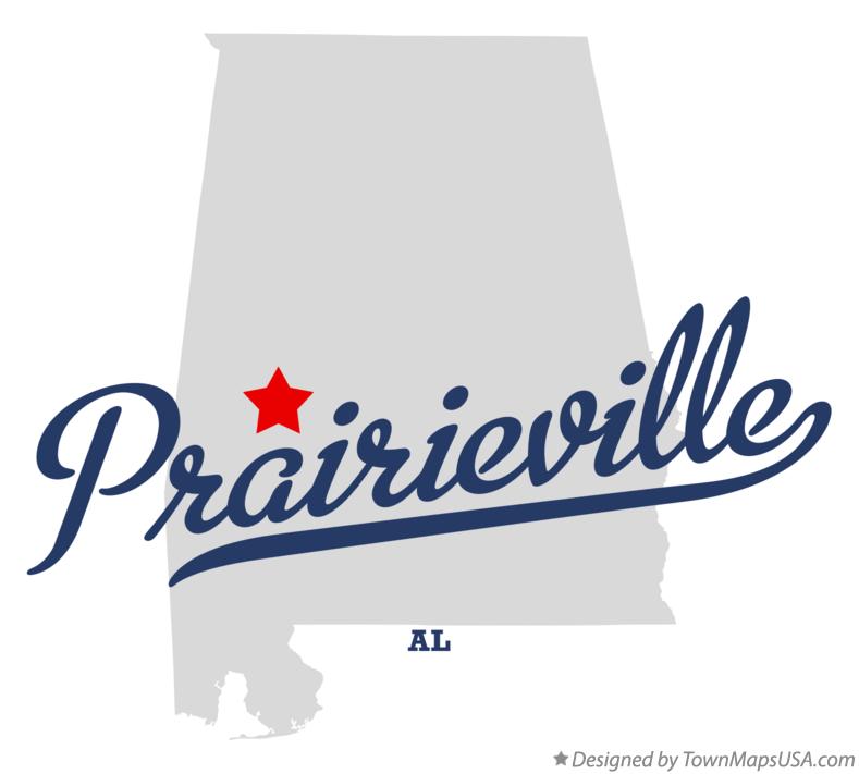 Map of Prairieville Alabama AL