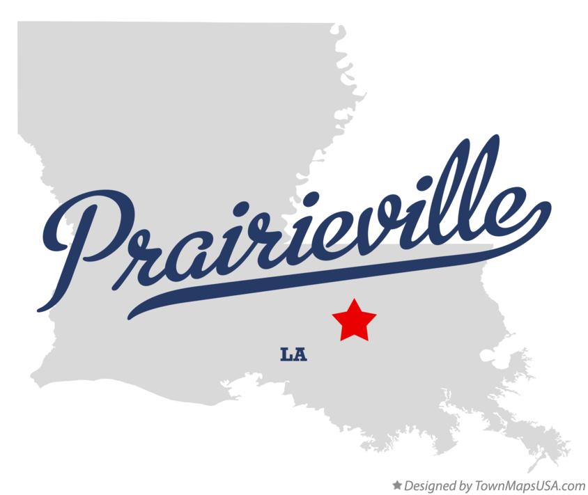 Map of Prairieville Louisiana LA