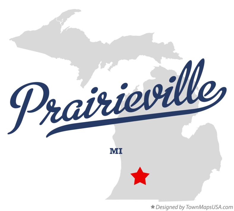 Map of Prairieville Michigan MI