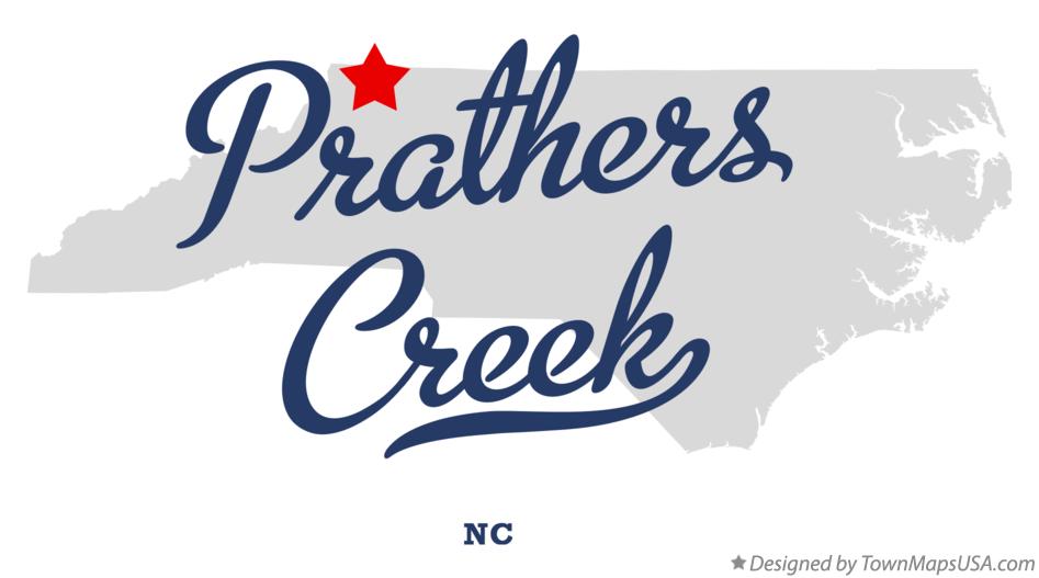 Map of Prathers Creek North Carolina NC