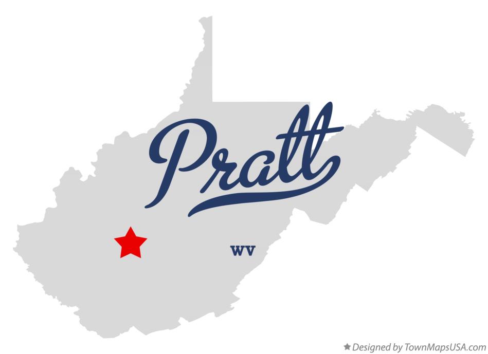 Map of Pratt West Virginia WV