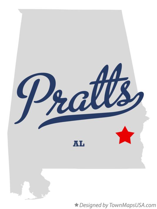 Map of Pratts Alabama AL