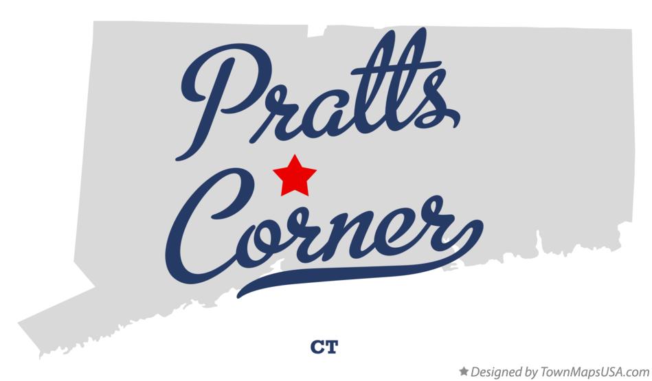 Map of Pratts Corner Connecticut CT