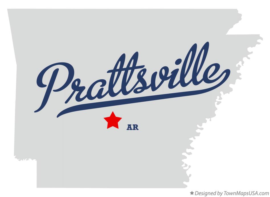Map of Prattsville Arkansas AR