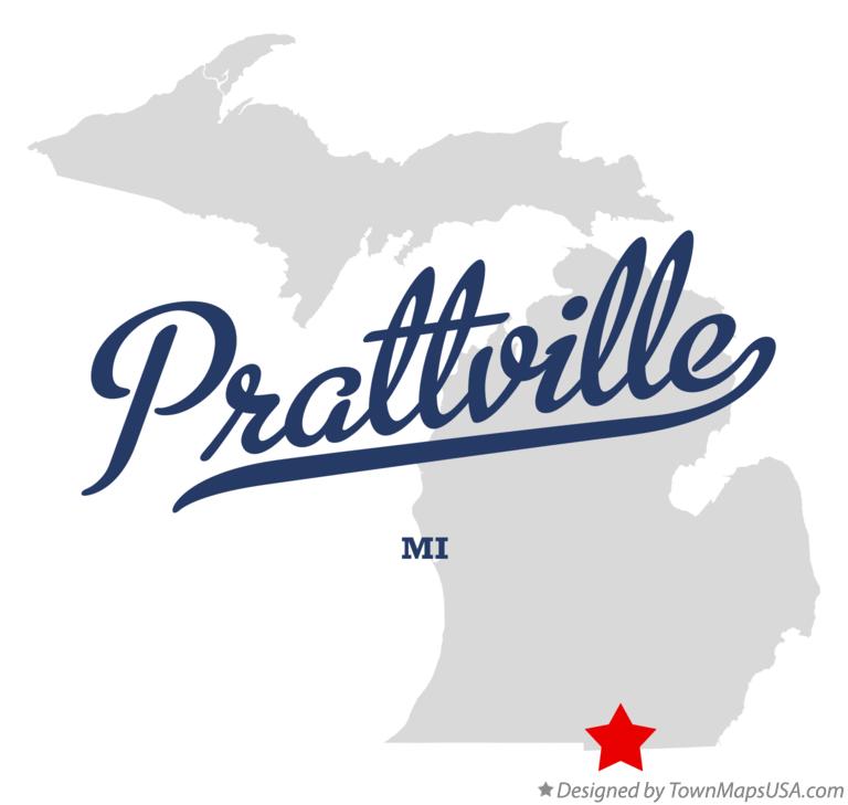 Map of Prattville Michigan MI