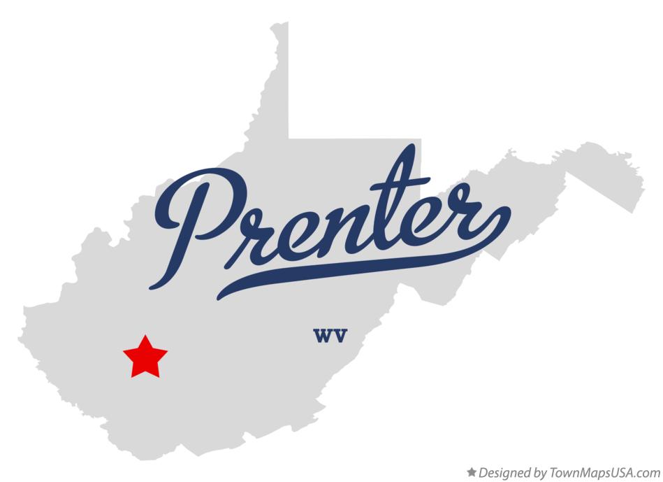 Map of Prenter West Virginia WV