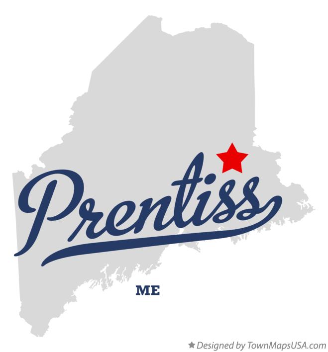 Map of Prentiss Maine ME